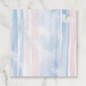 Elegance French Cafe Baby Shower Geschenkanhänger (Rückseite)