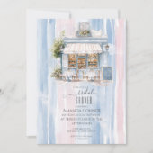 Elegance French Café Brautparty Einladung (Vorderseite)