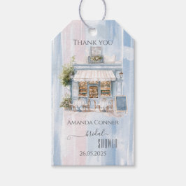 Elegance French Café Brautparty Geschenkanhänger