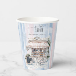 Elegance French Café Brautparty Pappbecher