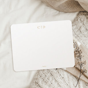 Elegance Gold Monogram Personalisiert Stationery Mitteilungskarte