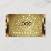 Elegance Golden Shimmer glänzend Glitzer und Logo Visitenkarte (Vorderseite)