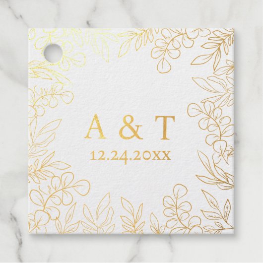 Elegance greenerity Foil Favor Tag (Vorderseite)