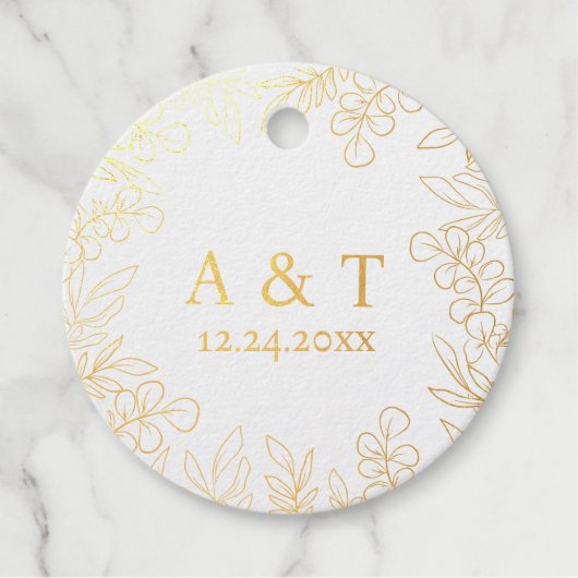 Elegance greenerity Foil Favor Tag (Vorderseite)
