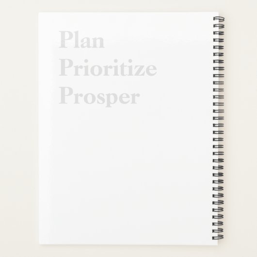 Elegance in Bloom: Calla Lily Designed Planner Planer (Rückseite)