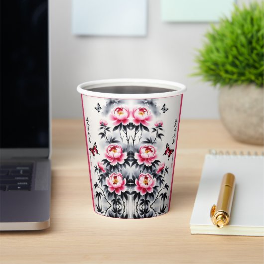  Elegance in Bloom: Floral and Landscape Harmony Pappbecher (InSitu)