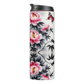 Elegance in Bloom: Floral Harmony printed Thermosbecher (Nach rechts gedreht)