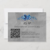 Elegance in Bloom: QR-Code-UAWG RSVP Karte (Vorderseite)