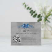Elegance in Bloom: QR-Code-UAWG RSVP Karte (Stehend Vorderseite)