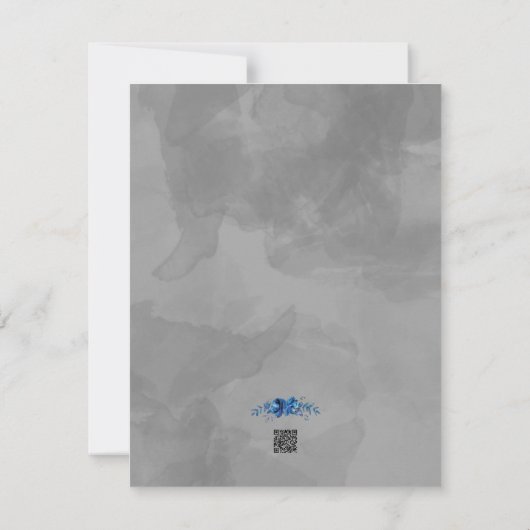 Elegance in Bloom: QR-Code-UAWG RSVP Karte (Rückseite)