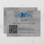 Elegance in Bloom: QR-Code-UAWG RSVP Karte (Vorne/Hinten)