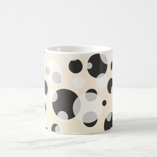 ✨ Elegance in Circles: Polka Dots Muster Tasse (Mittel)