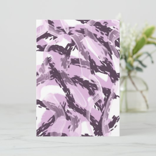 Elegance in Lavens Einladung (Stehend Vorderseite)