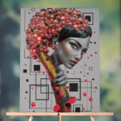 Elegance in Linien: 3D Tiefe eines weiblichen Seit Acrylschild (Neutral)