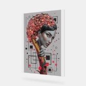 Elegance in Linien: 3D Tiefe eines weiblichen Seit Acrylschild (Winkel)