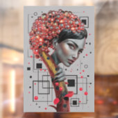 Elegance in Linien: 3D Tiefe eines weiblichen Seit Fensteraufkleber (Blatt 2)