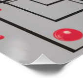 Elegance in Linien: 3D Tiefe eines weiblichen Seit Poster (Ecke)