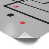 Elegance in Linien: 3D Tiefe eines weiblichen Seit Poster (Ecke)