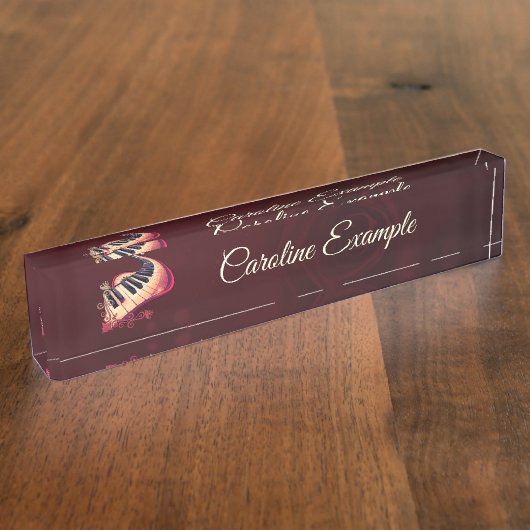 Elegance in motion, the curved piano namensplakette (Seite)