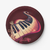 Elegance in motion, the curved piano.  pappteller (Vorderseite)