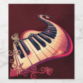 Elegance in motion, the curved piano. weinetikett (Einzelnes Label)