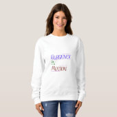 Elegance in Motion Typography Women's Hoodie | Min (Vorne ganz)