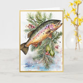 Elegance in Naturschönheiten, Regenbogenforelle Karte (Gelbe Blume)