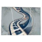 Elegance in piano keys and blossoms. große geschenktüte (Rückseite)