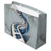 Elegance in piano keys and blossoms. große geschenktüte (Rückseite Schrägansicht)