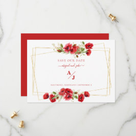 Elegance in Red Wedding Rettete unser Datum Save The Date