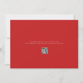 Elegance in Red Wedding Rettete unser Datum Save The Date (Rückseite)