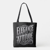 Elegance Is an Attitude – Luxe Statement Tote Tasche (Rückseite)