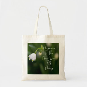 Elegance ist die neue Art, grüne Blume Tasche zu s