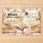 Elegance Kingdom Book Baby Shower Acryleinladungen (Vorderseite)