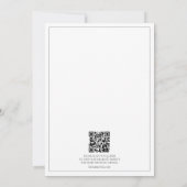 Elegance Klassischer Text und Monogramm Einladung (Rückseite)
