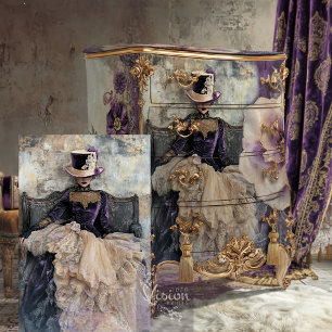 Elegance Lady Top Hat, Moody Lilac Lila Seidenpapier