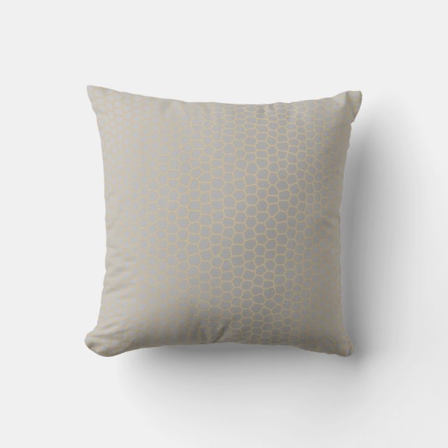 ELEGANCE Leopard Gray Gold HAMPTONS STYLE CUSHION Kissen (Vorderseite)