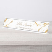 Elegance Marble Custom Namesplate Schreibtischnamensplakette (Vorderseite )