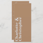 Elegance & Modern Flair Dusty Pink Wedding Menükarte (Vorne/Hinten)