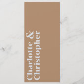 Elegance & Modern Flair Dusty Pink Wedding Menükarte (Vorderseite)