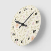 ELEGANCE & MODERN Royalgreen Wildblume Wall Clock Runde Wanduhr (Winkel)
