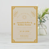 Elegance Moderne Hochzeit Einladung (Stehend Vorderseite)