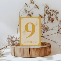Elegance Moderne Vintage Tischnummer