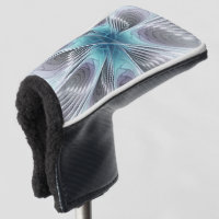 Elegance Modernes Blue Grau Weiß Fraktal Blume