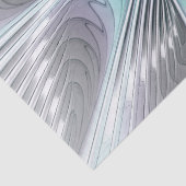 Elegance Modernes Blue Grau Weiß Fraktal Blume Seidenpapier (Detail)