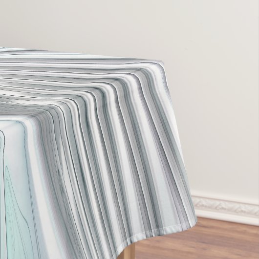 Elegance Modernes Blue Grau Weiß Fraktal Blume Tischdecke (Beispiel)