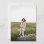 Elegance Monogram Foto Qr Code Wedding Einladung (Vorderseite)