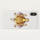 Elegance Musical Heart Design White Case-Mate iPhone Hülle (Rückseite (Horizontal))