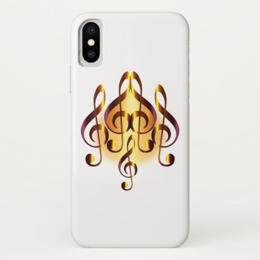 Elegance Musical Heart Design White Case-Mate iPhone Hülle (Rückseite)