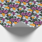 Elegance Muster mit Narzissen Blume 2 Geschenkpapier (Ecke)
